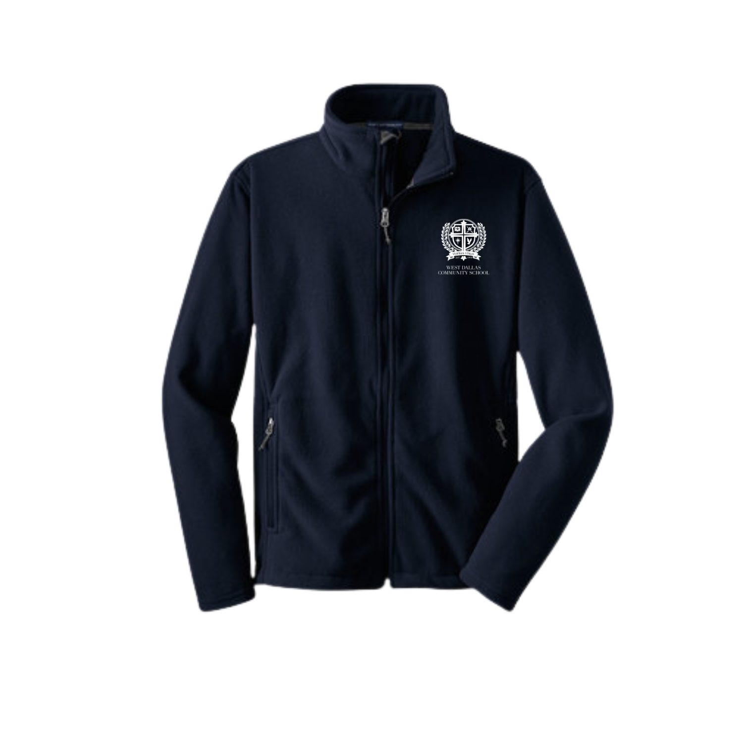 WDCS Navy French Toast Youth Fleece Jacket with Logo