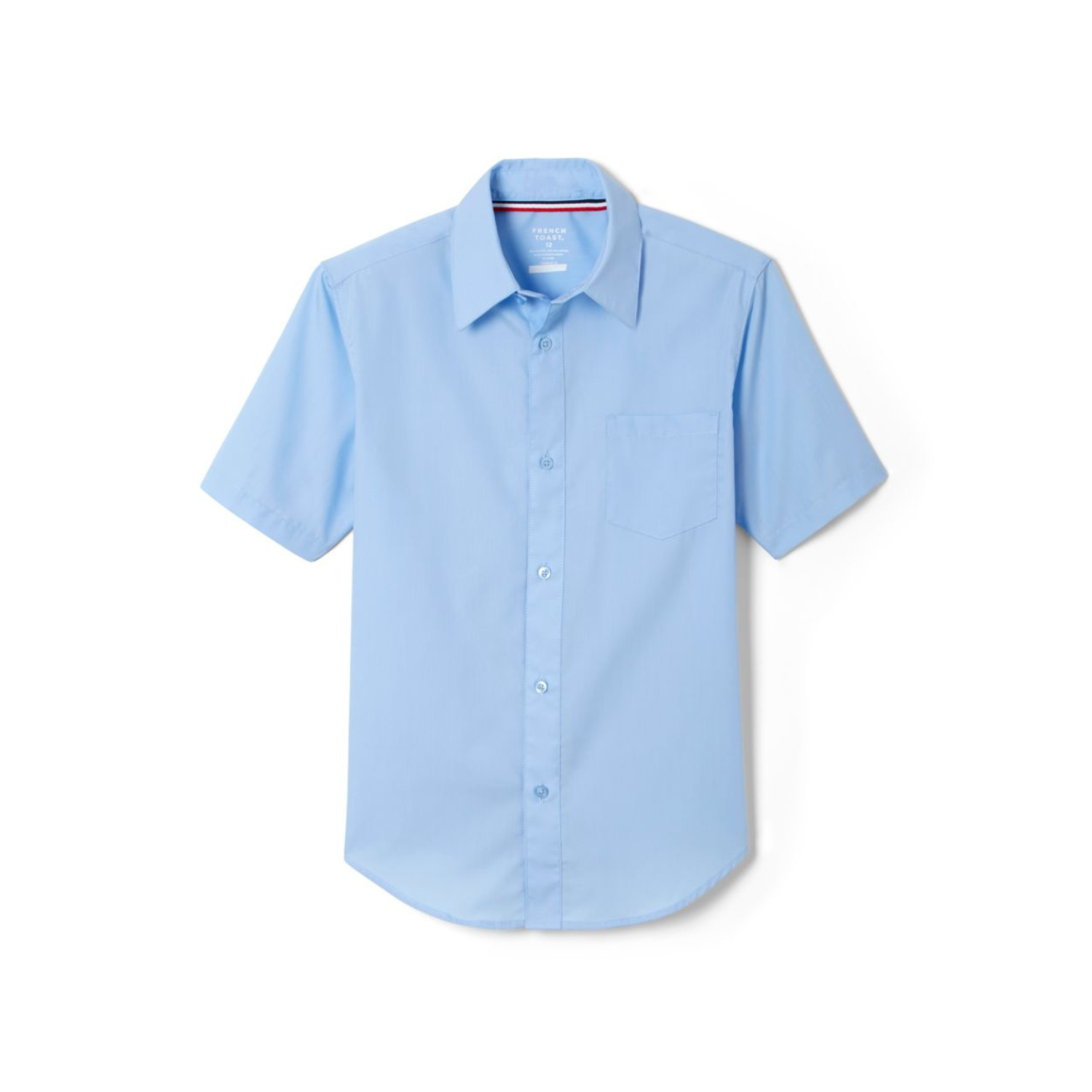 Boys Light Blue Short Sleeve Classic Dress Shirt