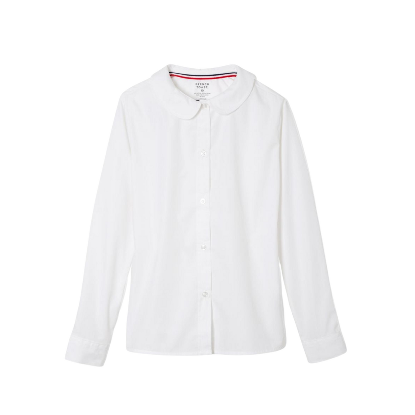 Girls Long Sleeve Modern Peter Pan Collar Blouse
