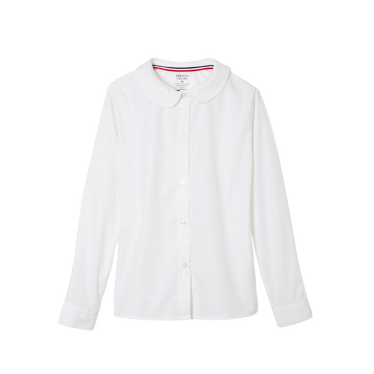 Girls Long Sleeve Modern Peter Pan Collar Blouse