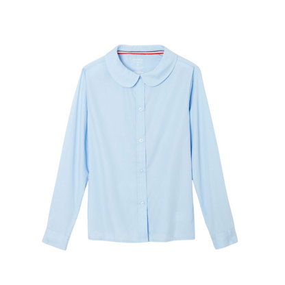 Girls Long Sleeve Modern Peter Pan Collar Blouse