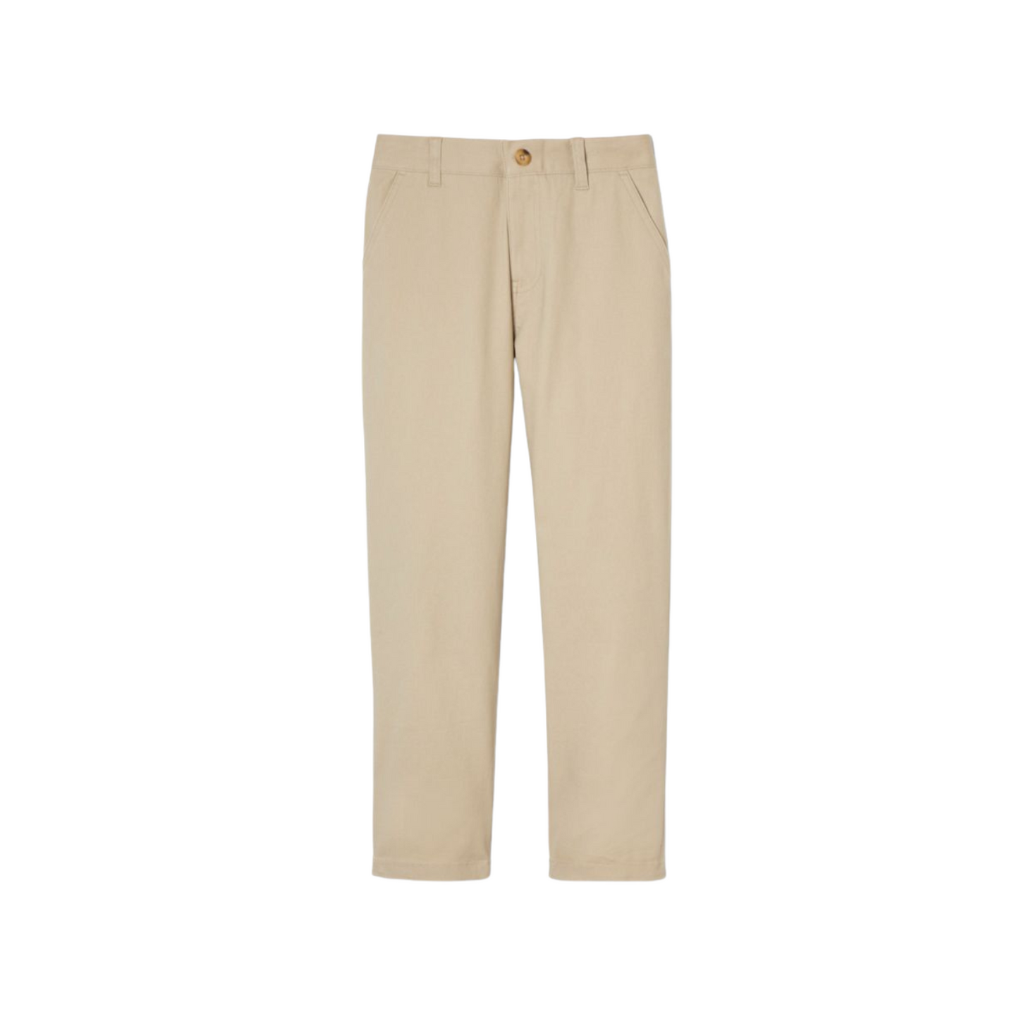 Boys Straight Fit Chino Pant-Khaki