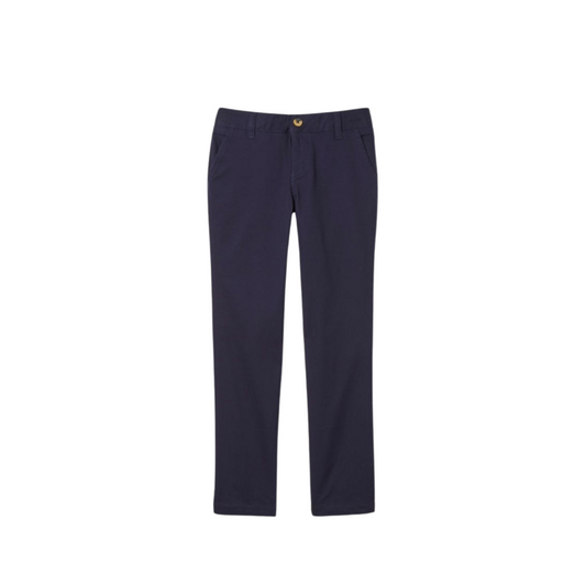 Girls Straight Leg Pant-Navy