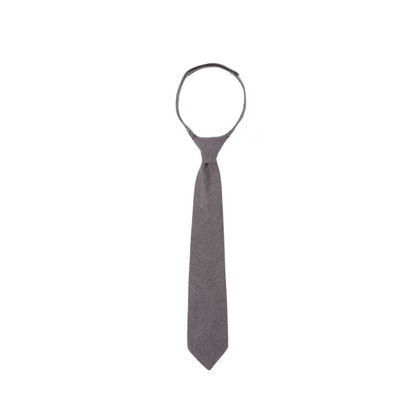 Boys Solid Velcro Tie