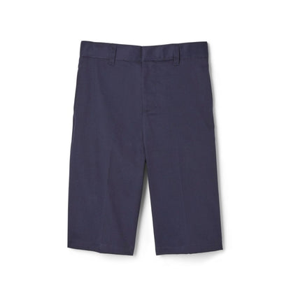 B Adj. Waist Twill Flat Front Shorts