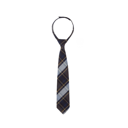 Boys Plaid Velcro Tie
