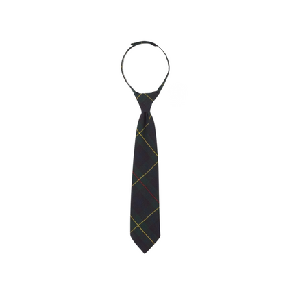 Boys Plaid Velcro Tie